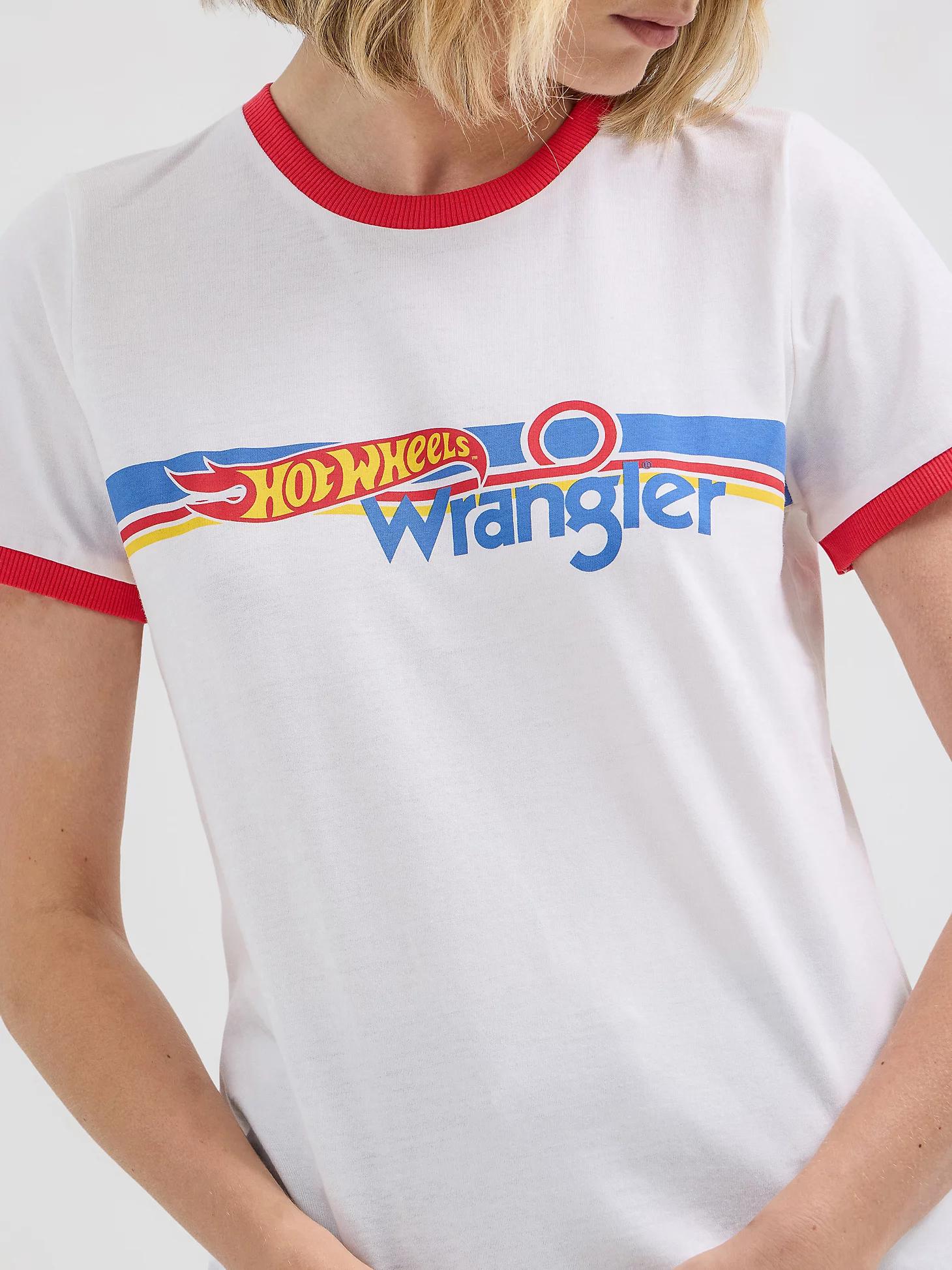 Wrangler® x Hot Wheels™ Women's Logo Ringer Tee in Bright Product Image