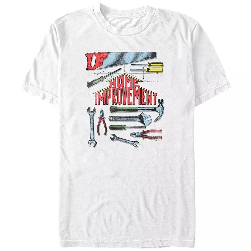 Men's Home Improvement Logo Graphic Tee, Size: XS, White Product Image
