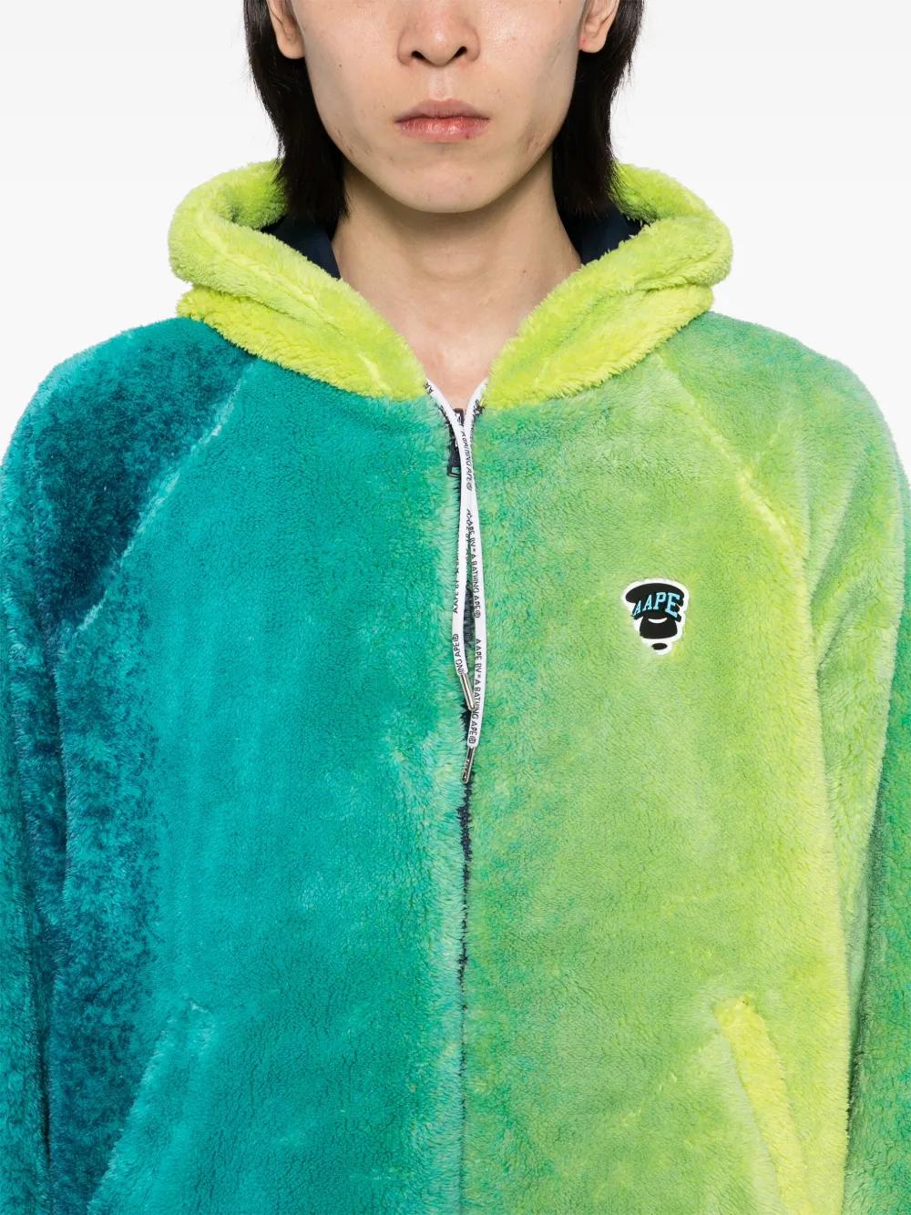 ombré-effect fleece hoodie Product Image