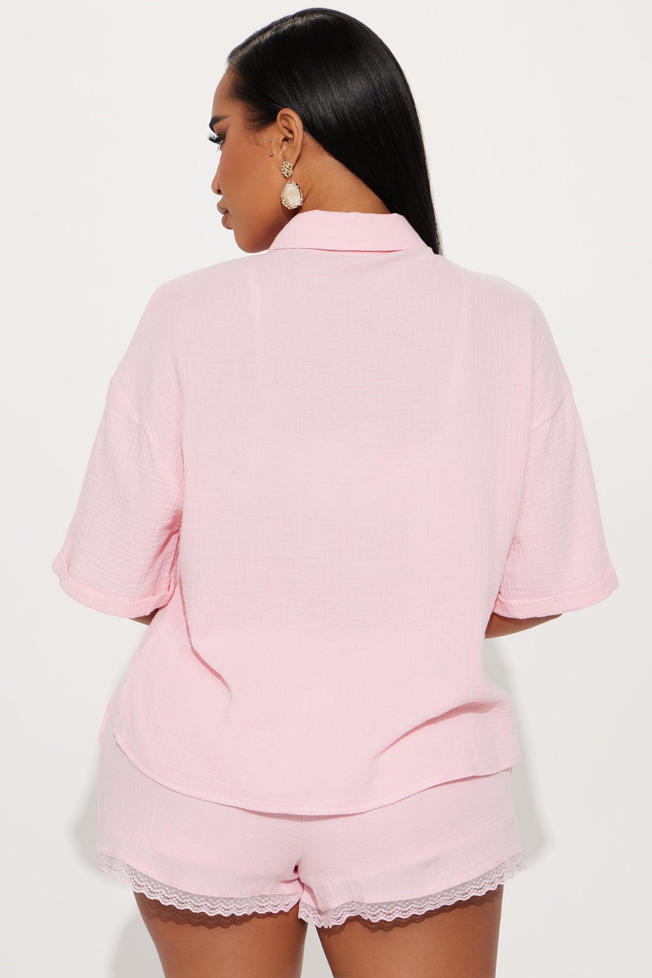 Gabby Gauze Short Set - Pink Product Image