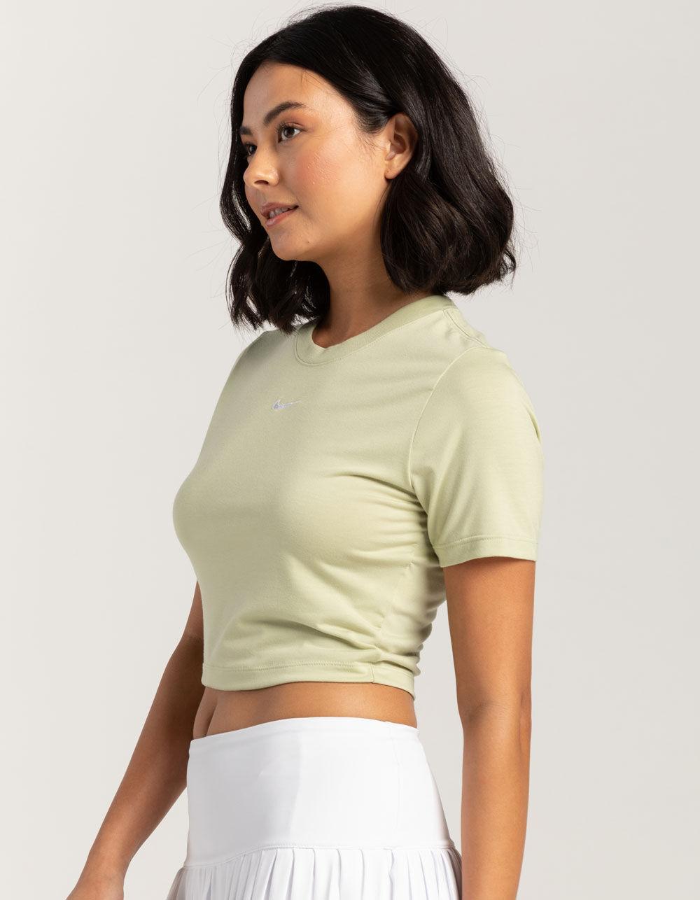 NIKE Sportswear Essential Slim Crop Womens Tee - LT GREEN Product Image