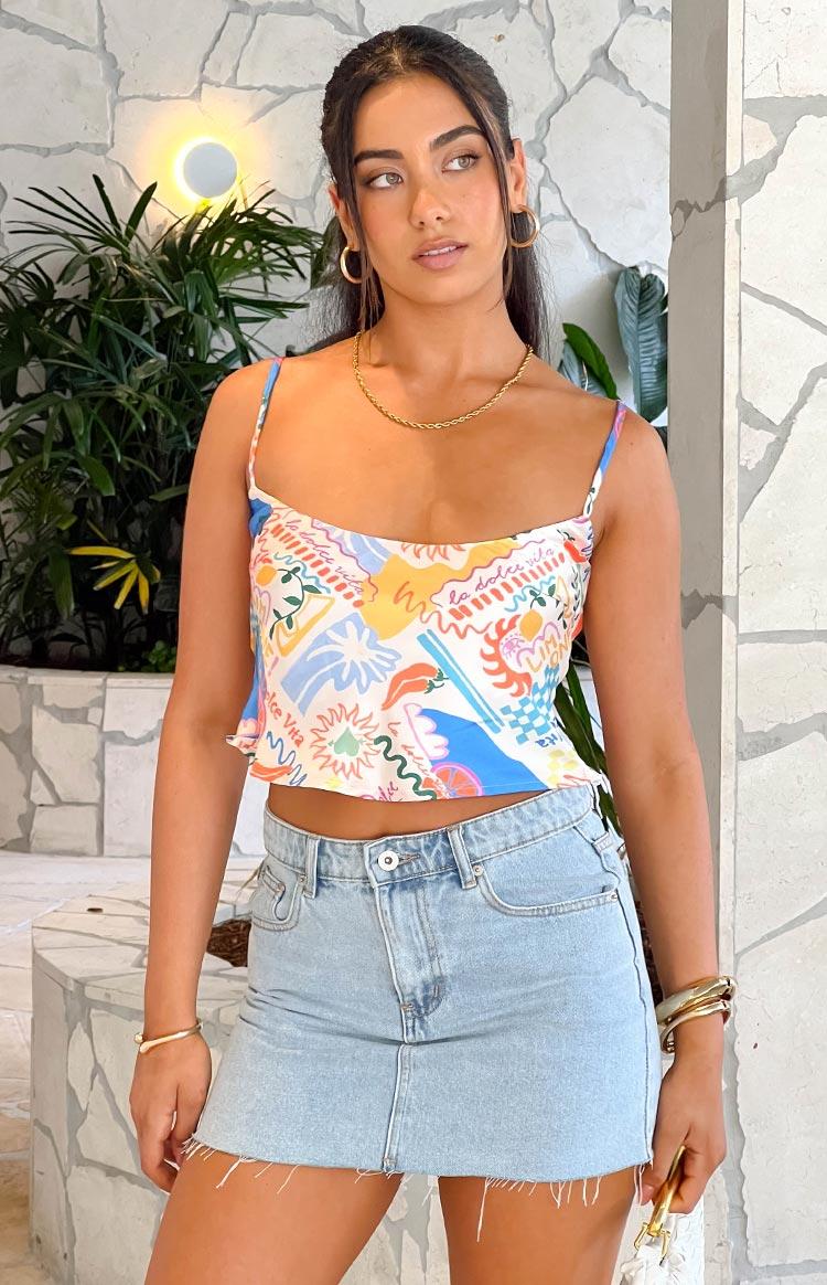 Milliana Dolce Print Crop Top Product Image