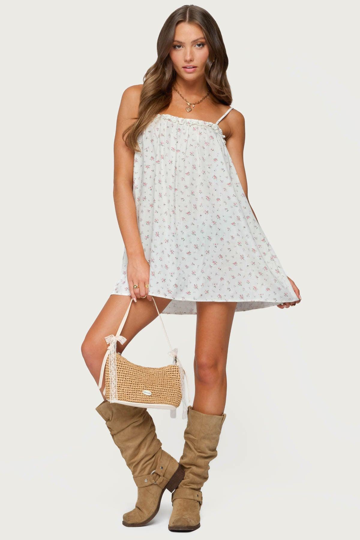 Patti Floral Mini Dress Product Image