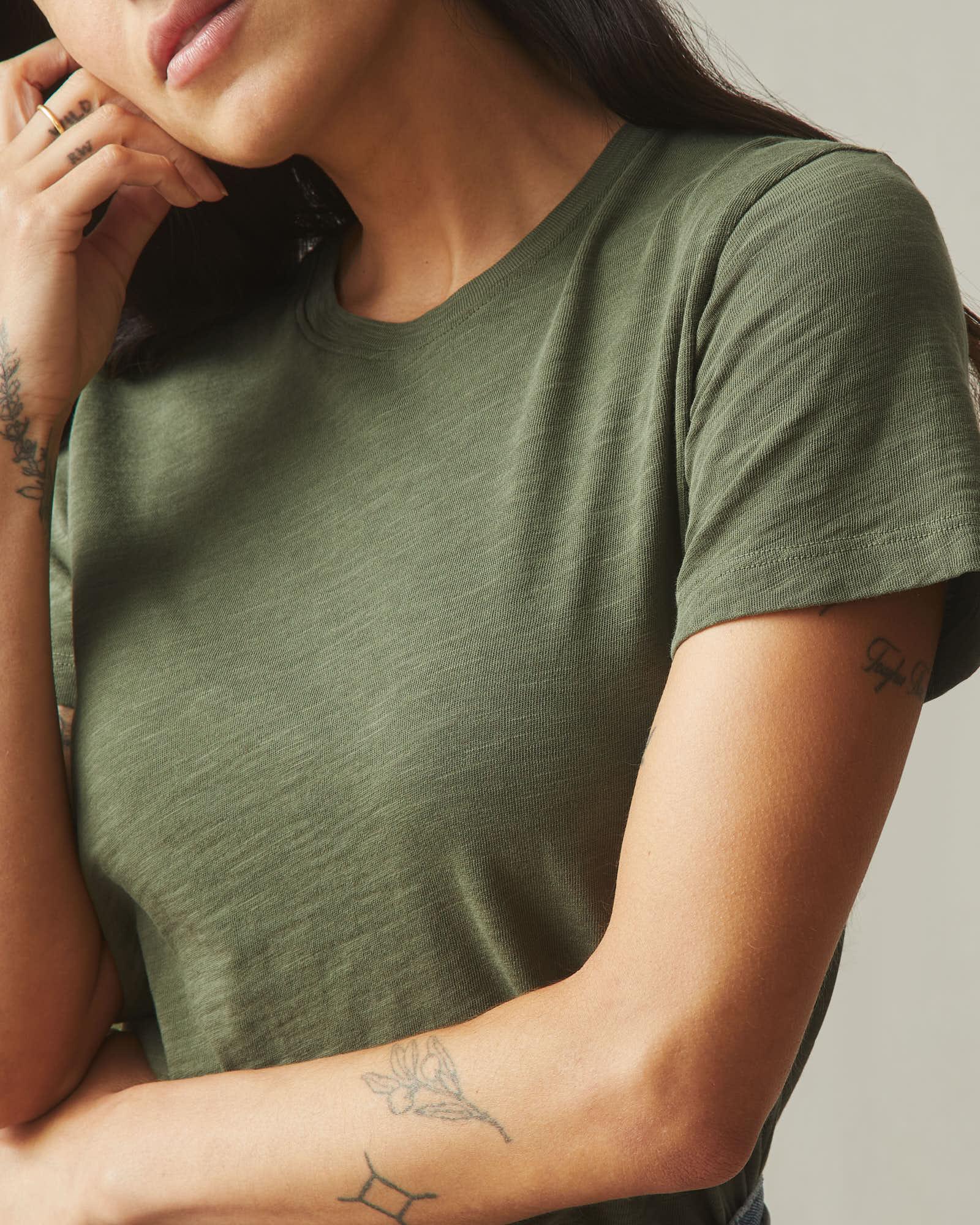 Women's Premium Slub Crew Tee - Fern Female Product Image