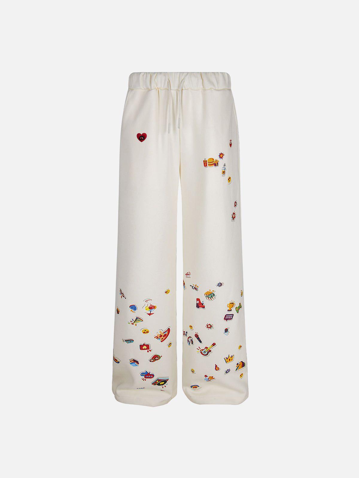 Aelfric Eden Sticker Print Baggy Pants Product Image