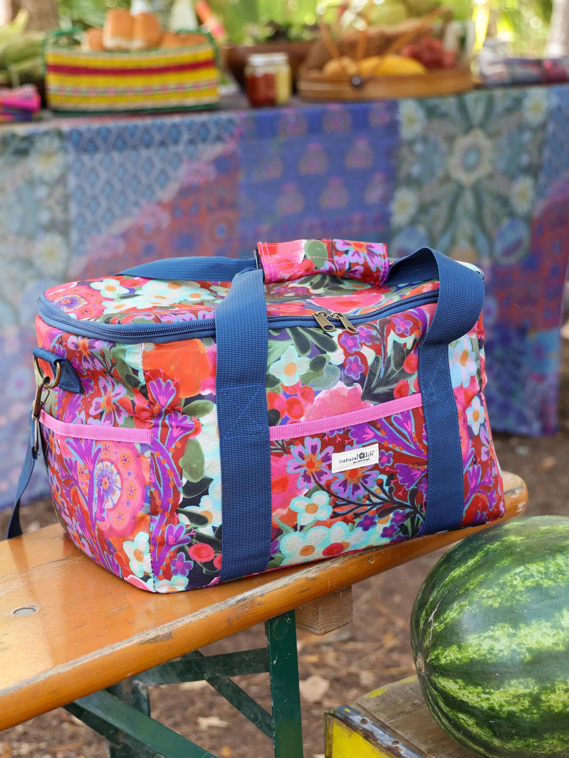 Cooler Tote - Pink Painted Garden Product Image