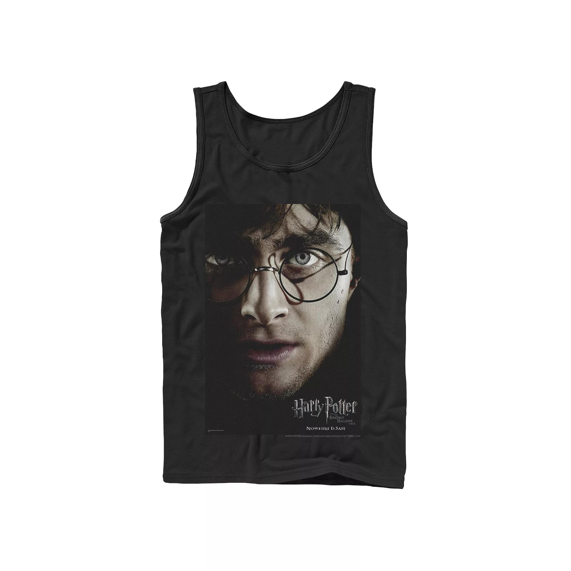 Men's Harry Potter Deathly Hallows Harry Character Poster Graphic Tank Top,  Product Image