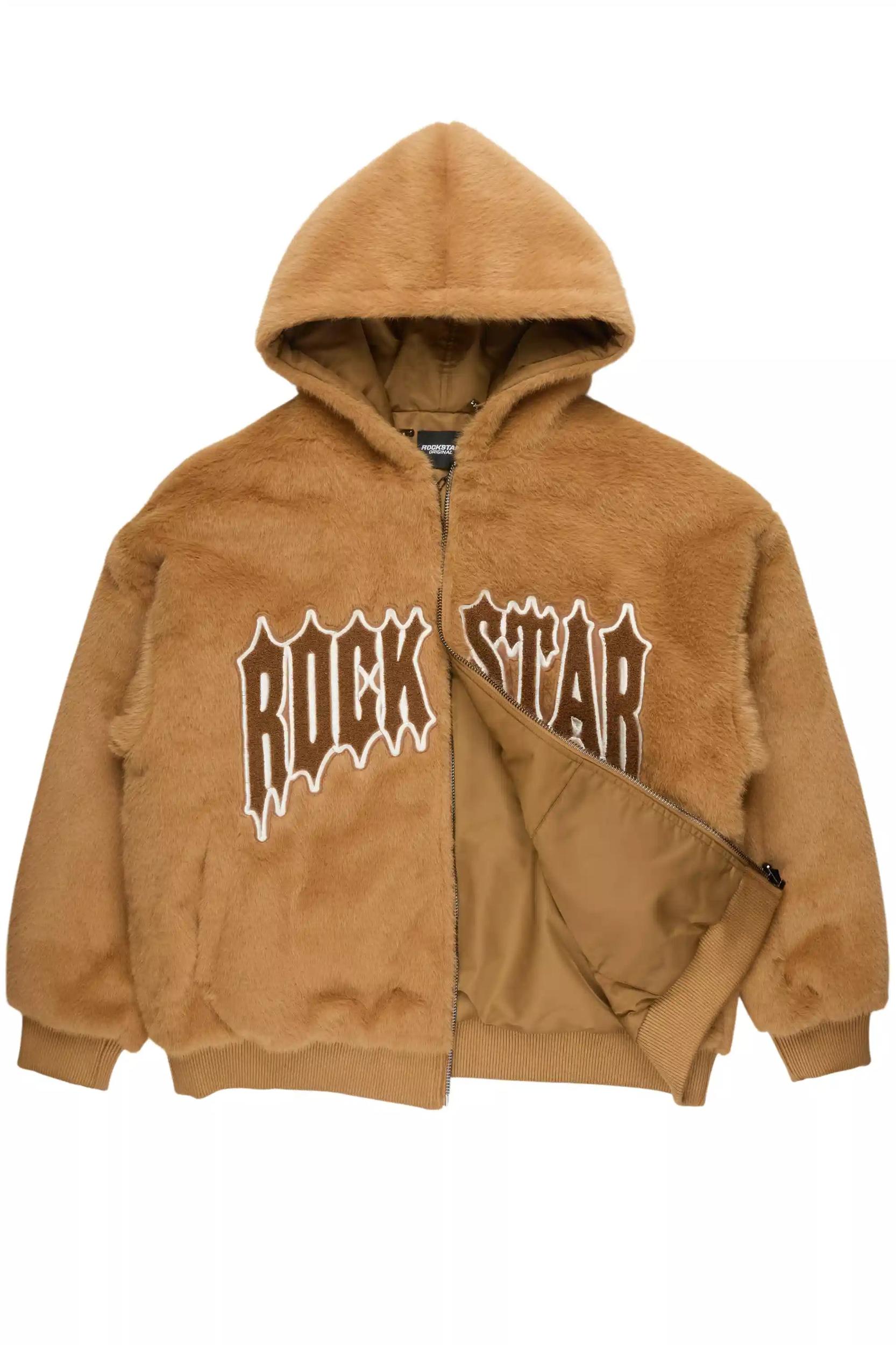 Jaleah Brown Oversized Fur Jacket Female Product Image