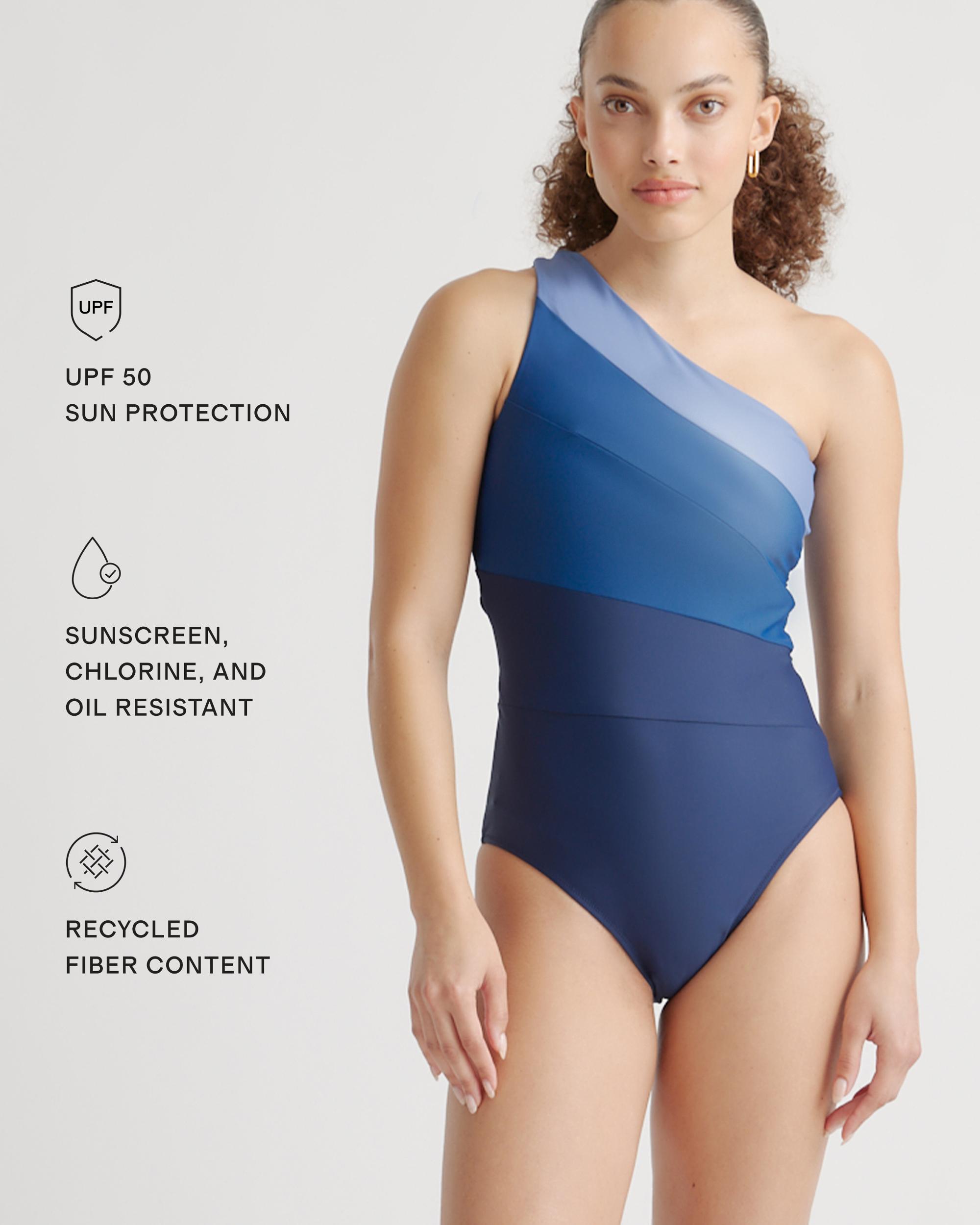 Quince | Women's Italian One Shoulder Swimsuit 78% Recycled Polyamide, 22% Spandex Product Image