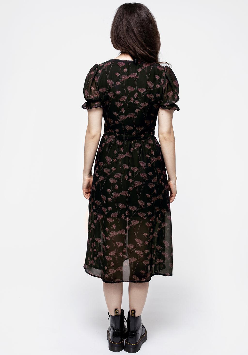 Judas V-Neck Button Midi Dress Product Image