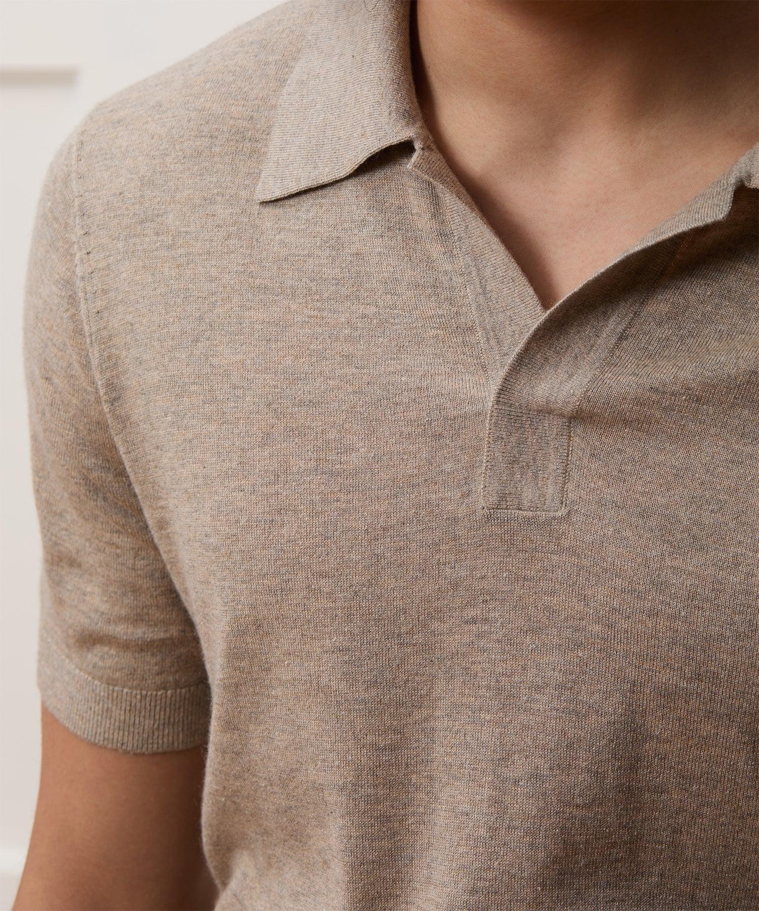 Silk-Cashmere Sweater Polo Product Image