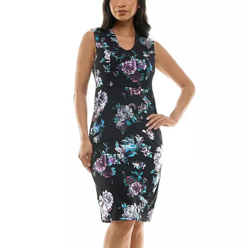 Women's Nina Leonard Foil Sheath Dress,  Product Image