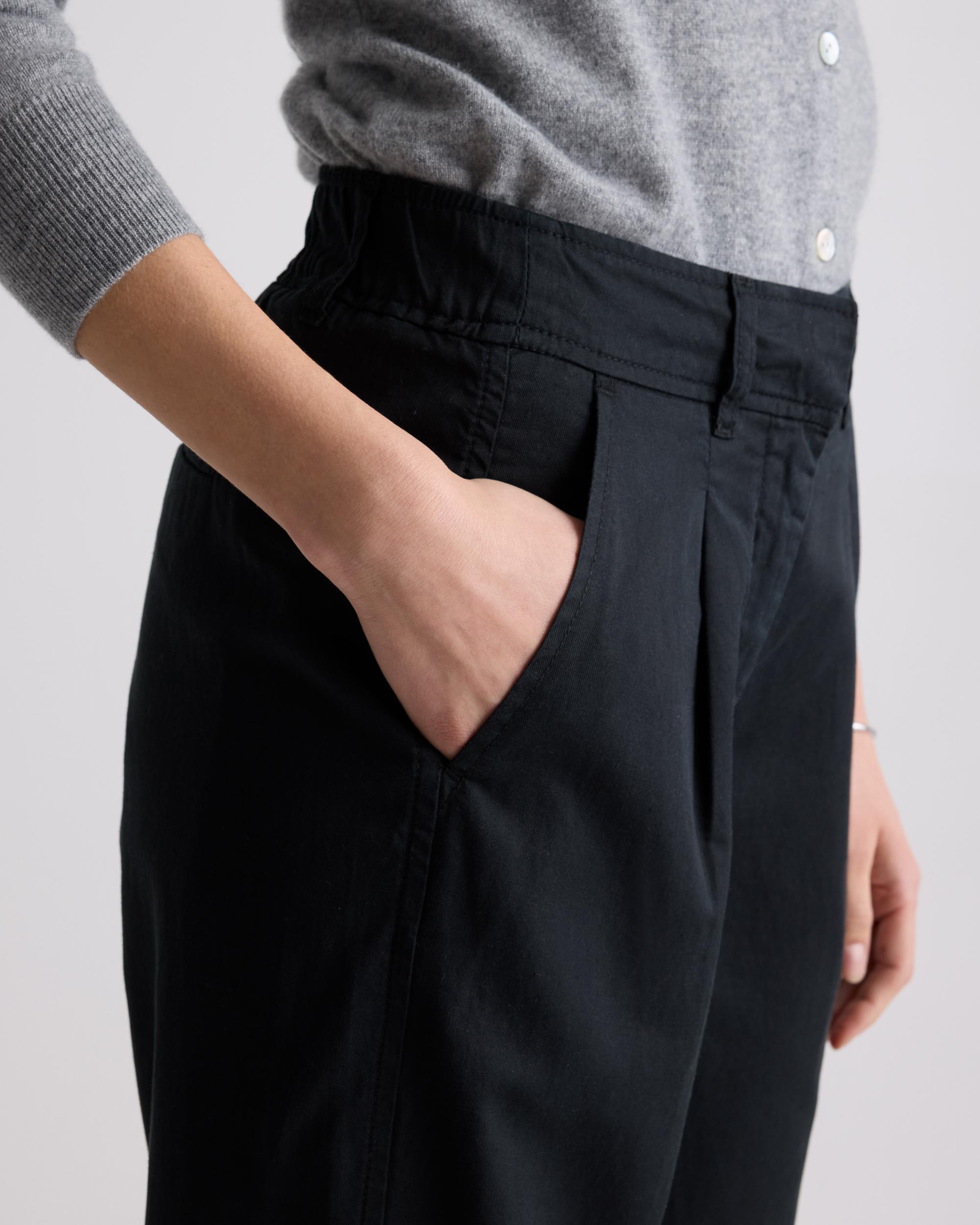 Quince | Women's Drapey Twill Tapered Trouser Tencel Product Image
