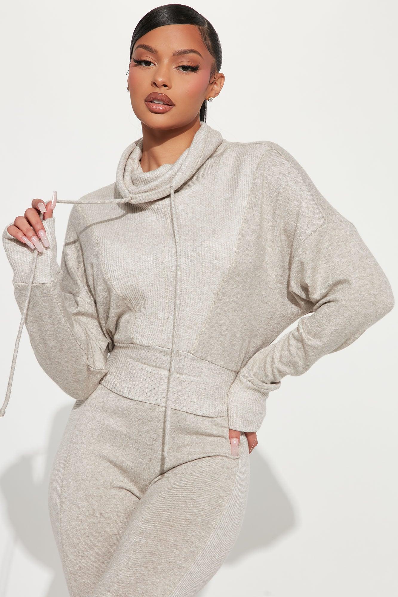 Just Lounging Pant Set - Oatmeal Product Image