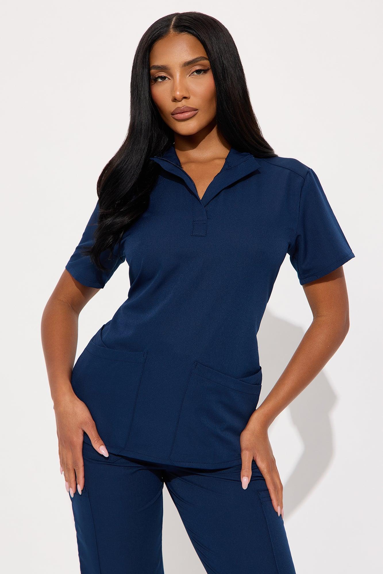 Ready For Anything 4 Way Stretch Uniform Scrub Pant Set - Navy Female Product Image