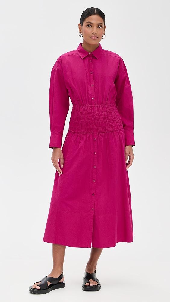 Apiece Apart Sophia Smocked Shirt Dress | Shopbop Product Image