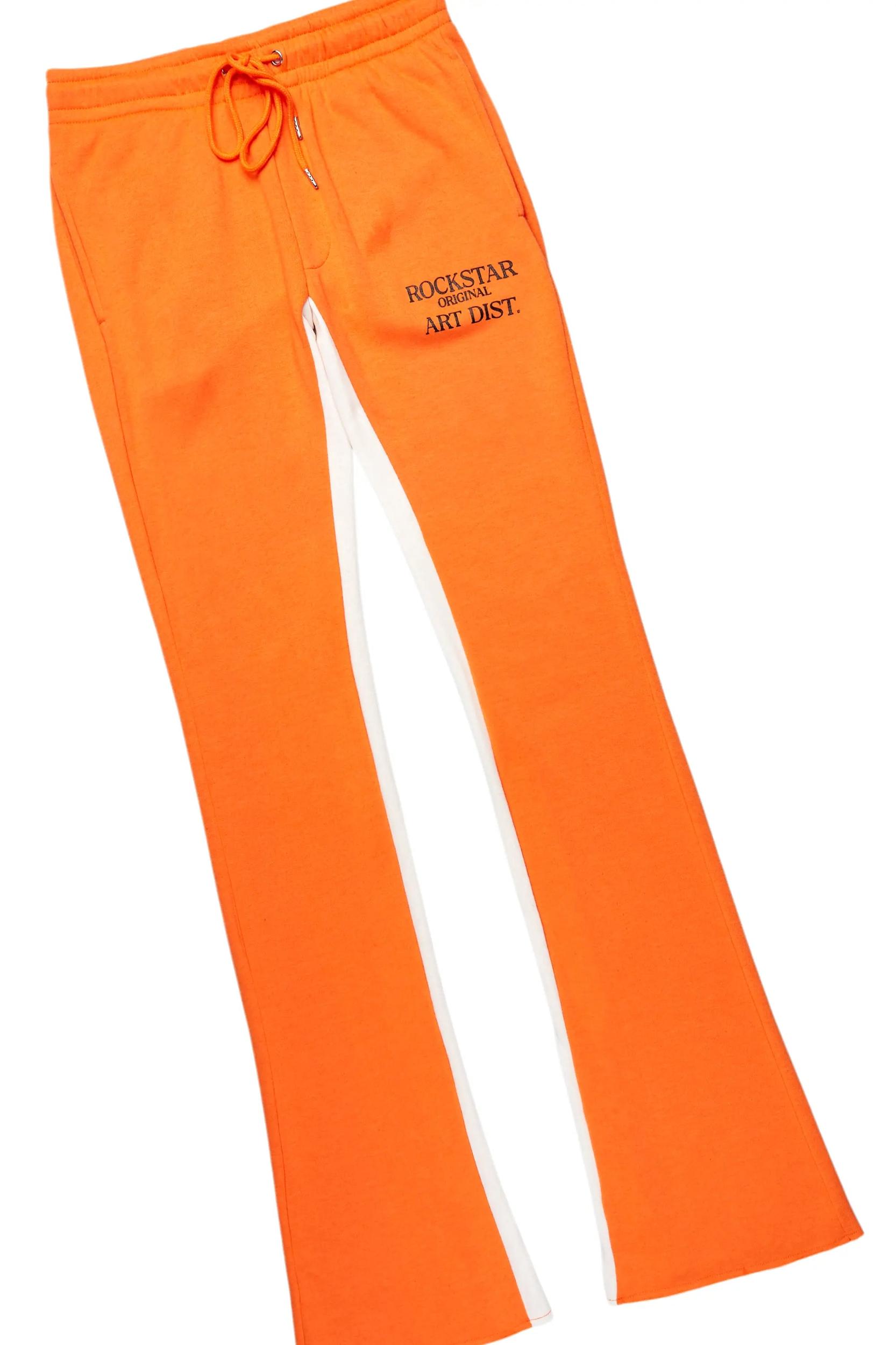 Briggs Orange Hoodie/Baggy Fit Pant Set Male Product Image