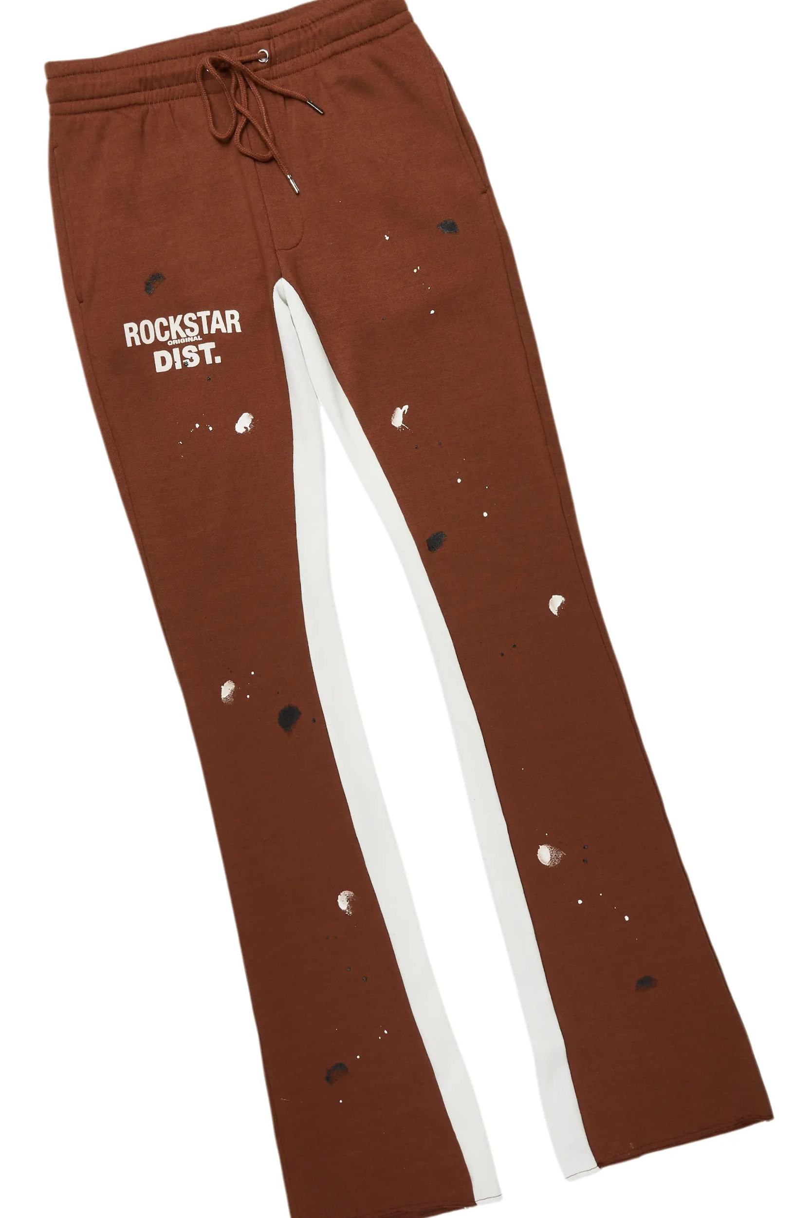 Jaco Brown Hoodie Baggy Fit Pant Track Set Male Product Image