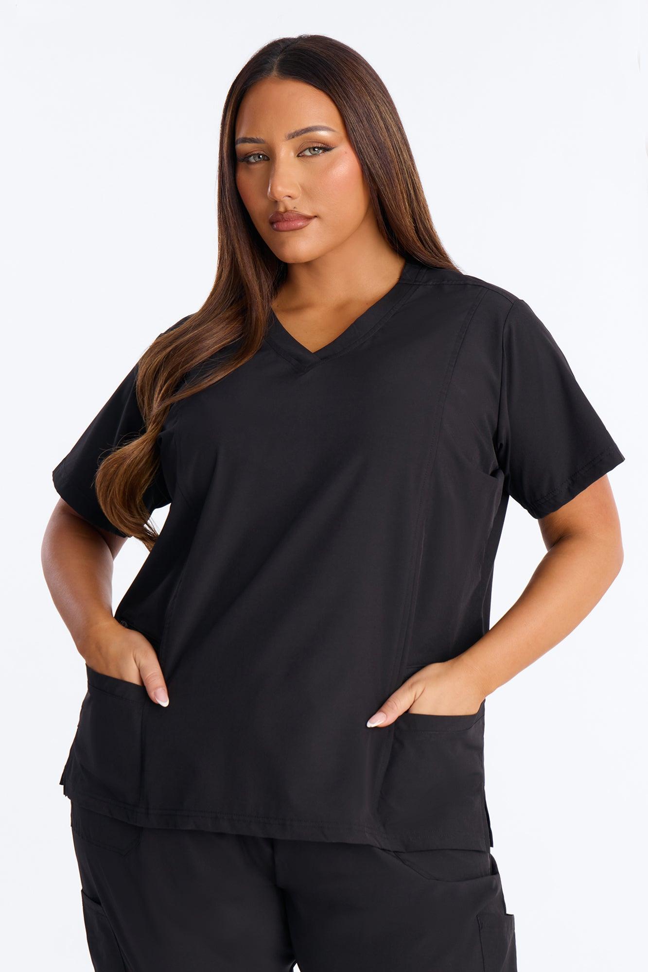 Your Provider Scrub Jogger Set - Black Female Product Image