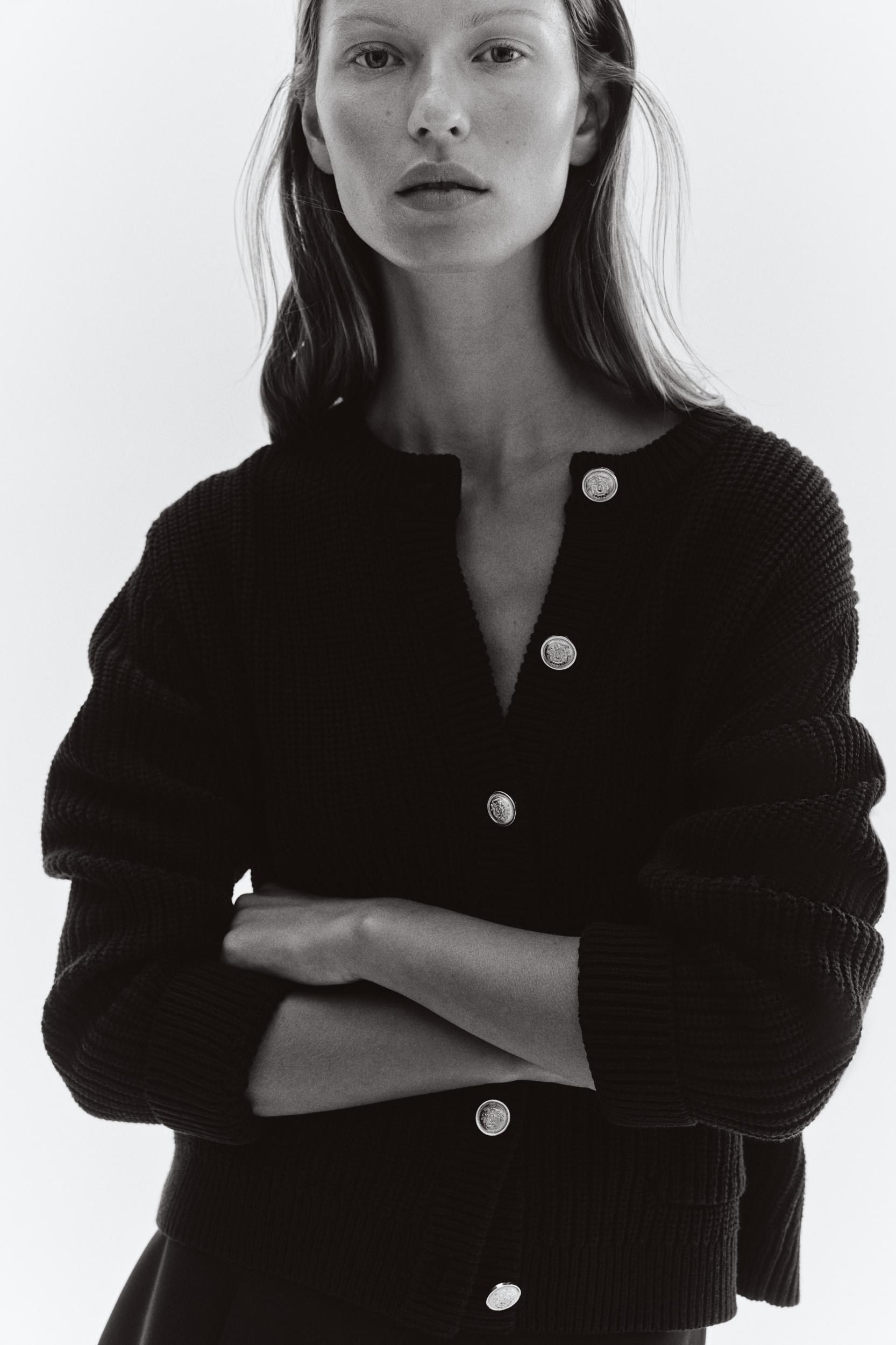 Rib-Knit Cardigan Product Image