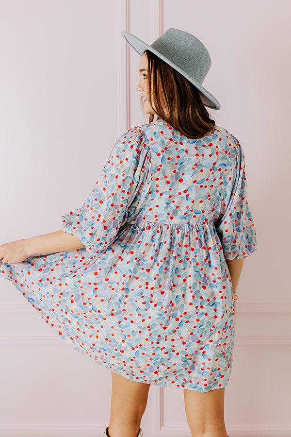 Tea Garden Babydoll Dress in Sky Blue Product Image