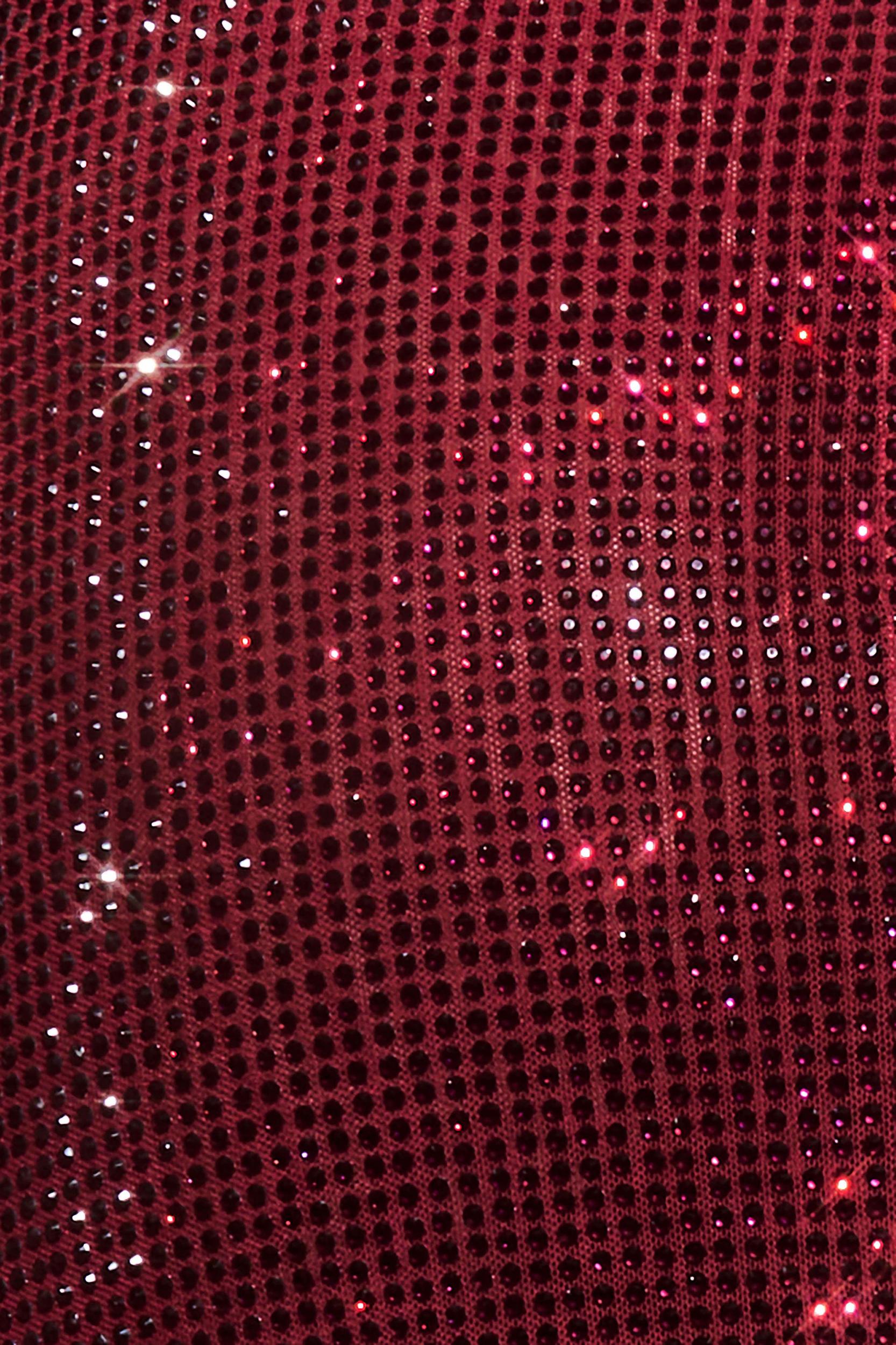 Genie Diamante Halter Midi Dress - Mahogany Product Image