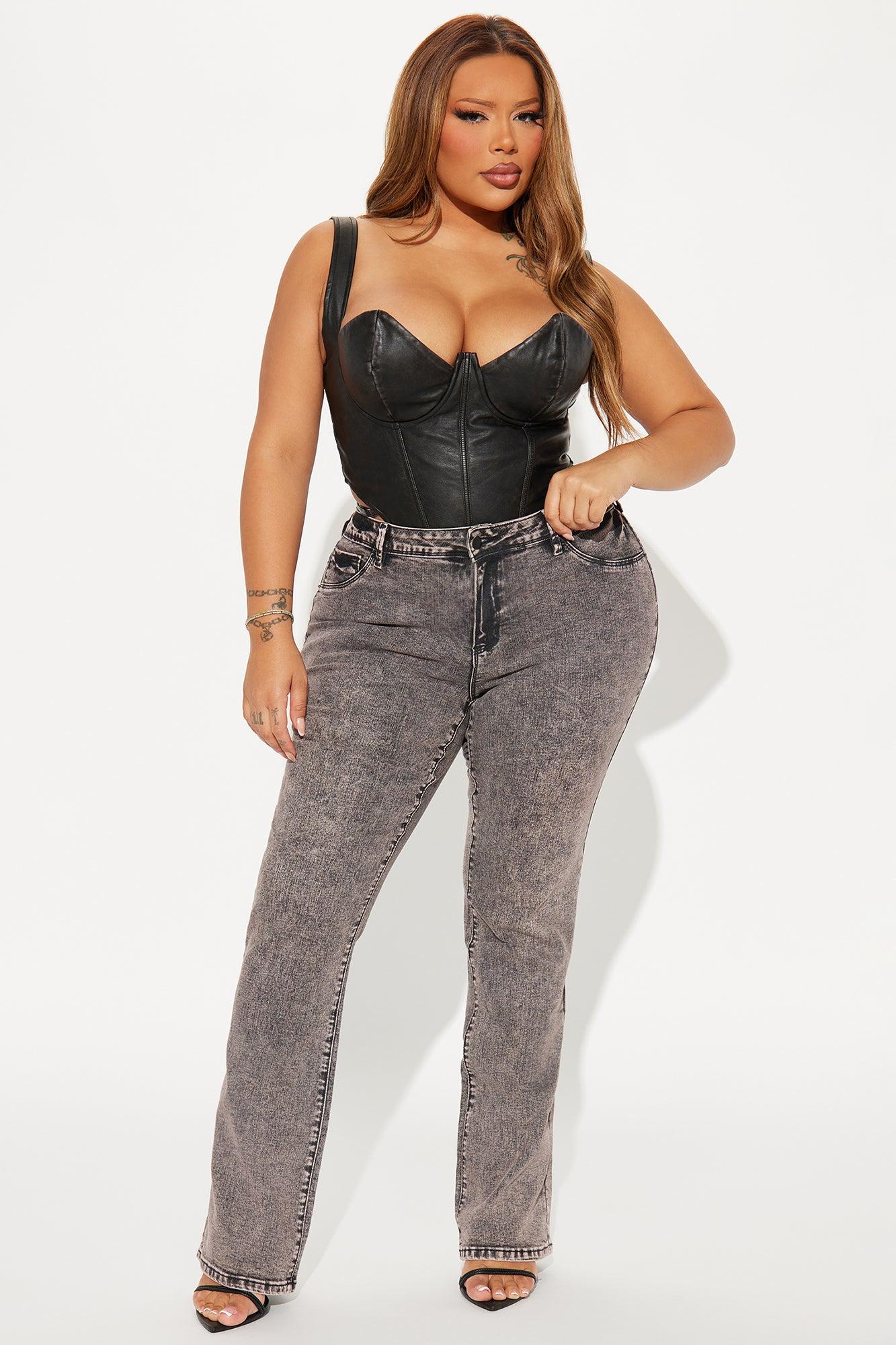 Getting The Boot Mid Rise Jeans - Acid Wash Black Product Image