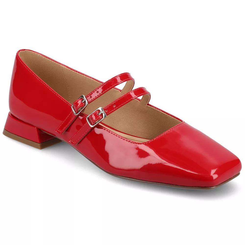 Journee Gredah Double Buckle Women's Mary Jane Dress Flats,  Product Image