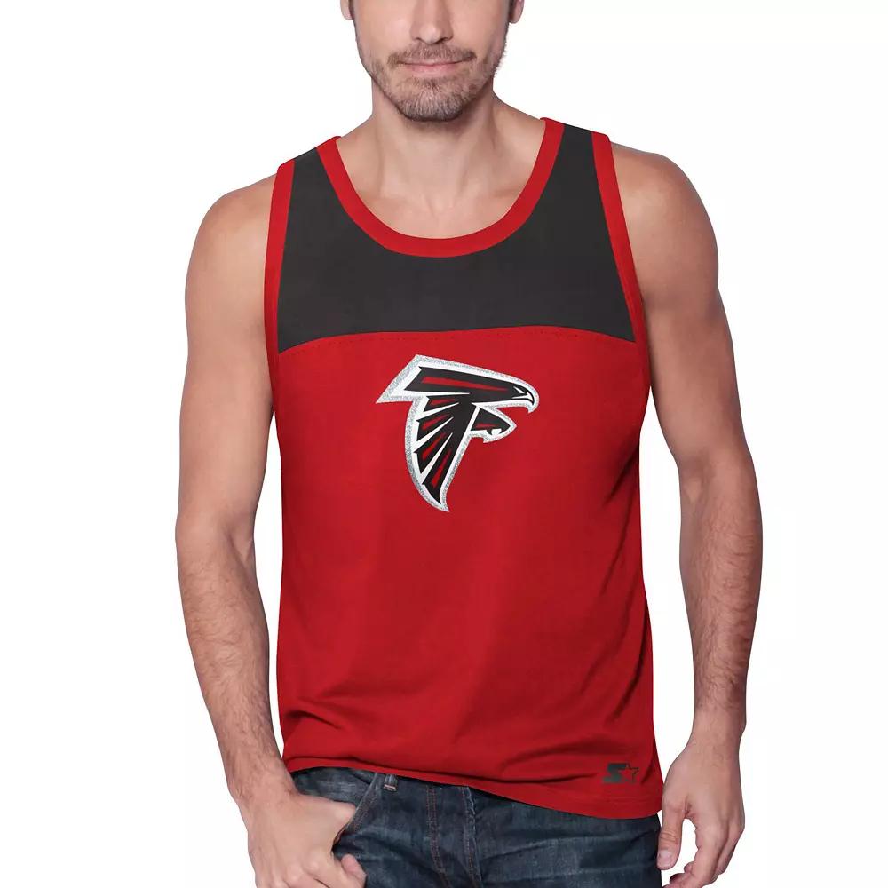 Men's Starter Red/Black Atlanta Falcons Logo Touchdown Fashion Tank Top,  Product Image