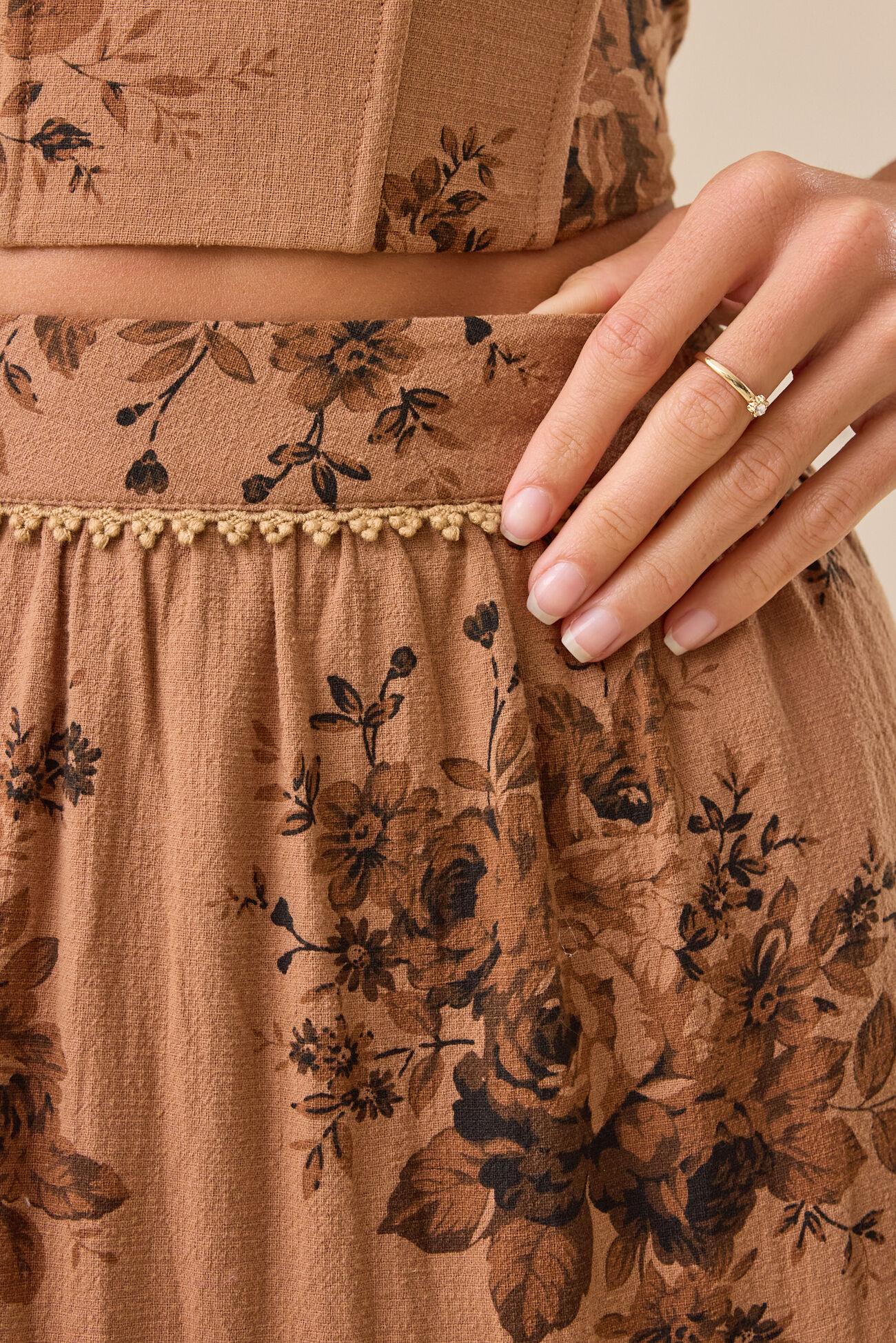 Matilda Floral Tier Midi Skirt Product Image