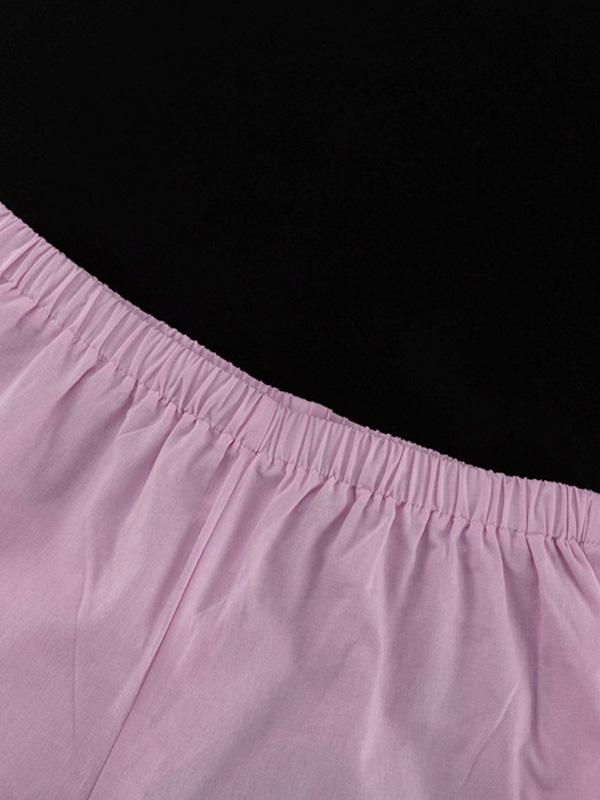 Loose Split-Joint Sleeveless Pleated V-Neck Vest + Pants Trousers Two Pieces Set Product Image