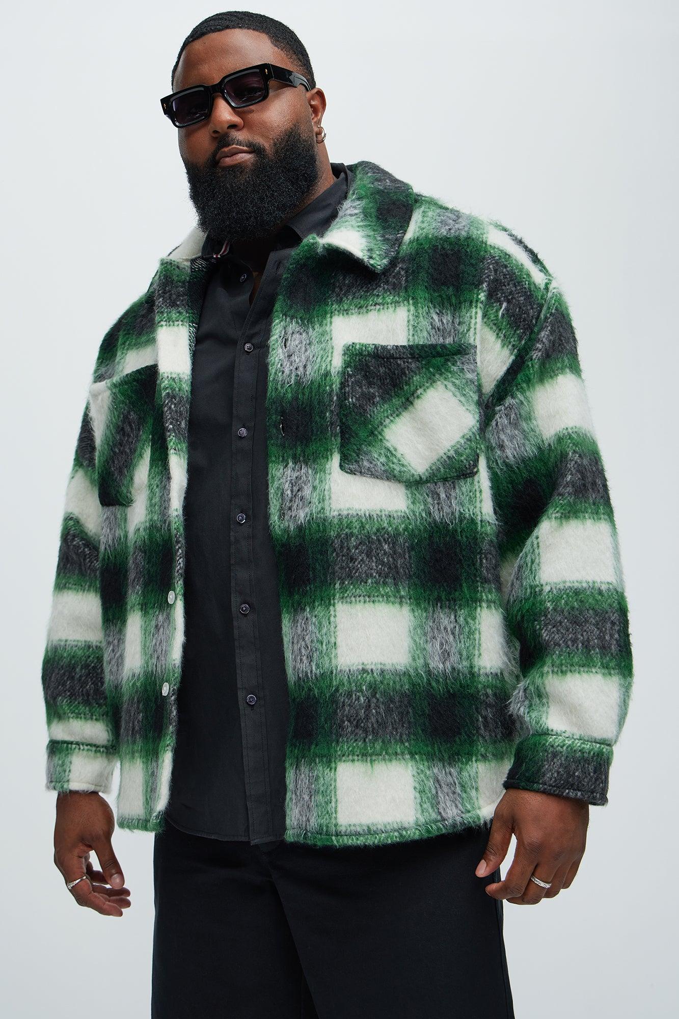 Keystone Mohair Shacket - Green Product Image