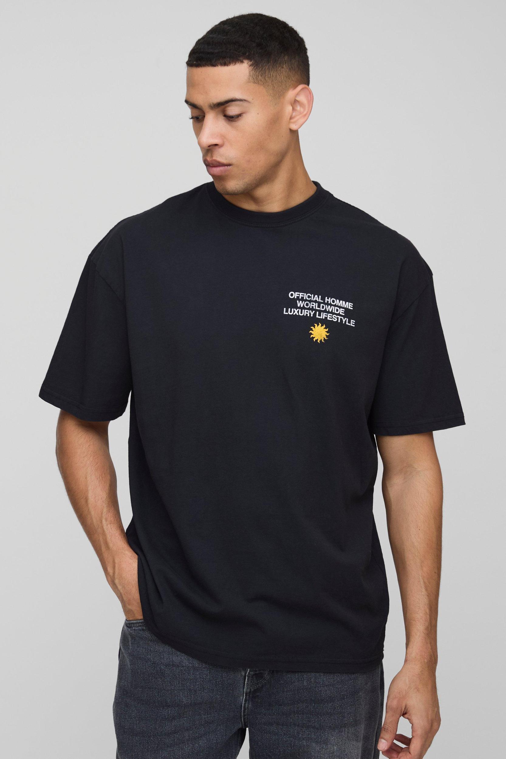 Oversized Ibiza Sunset Chaser Graphic T-Shirt | boohooMAN USA Product Image