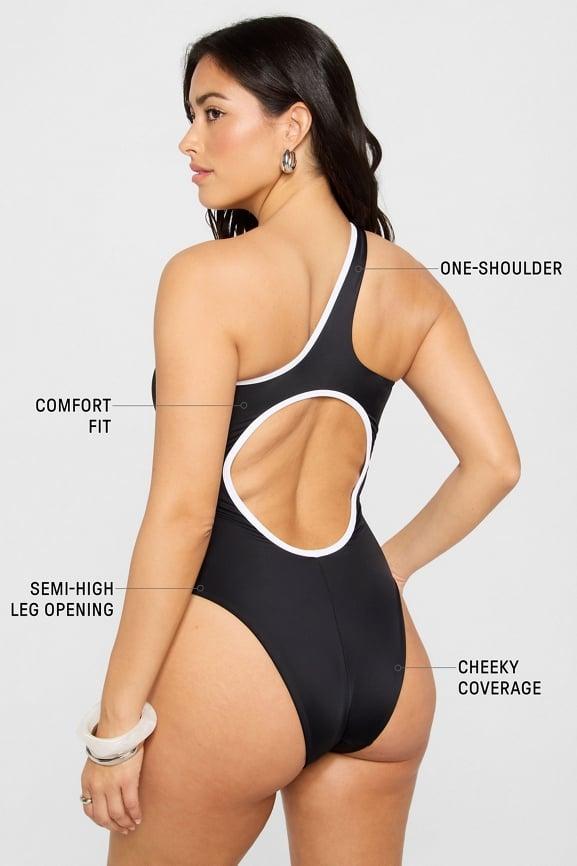 One Shoulder Cutout One-Piece Product Image