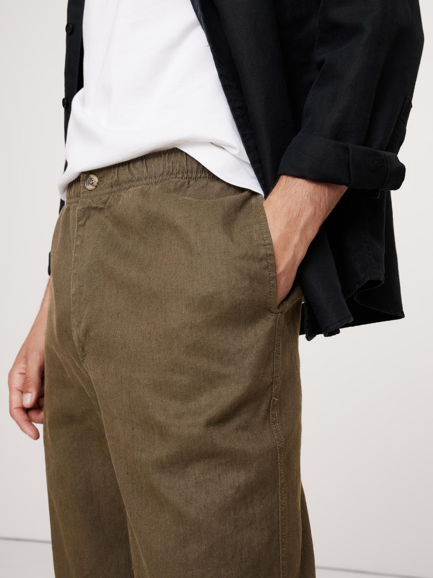 Italian Linen-Cotton Pull-On Pant Product Image