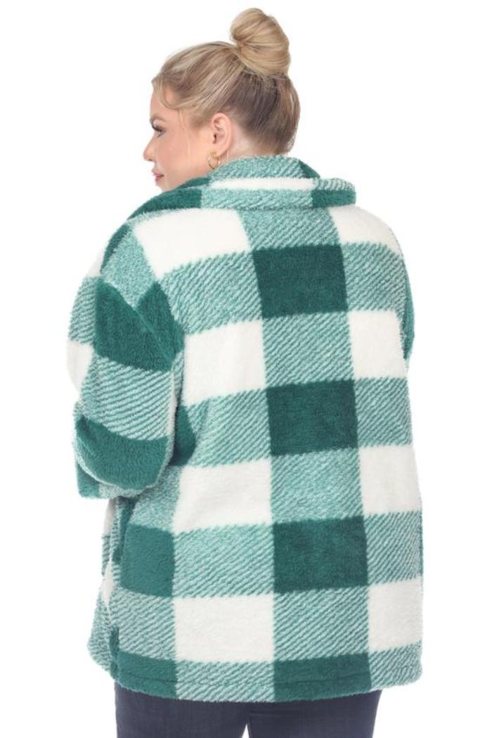 Plus Size Plaid Shacket Product Image