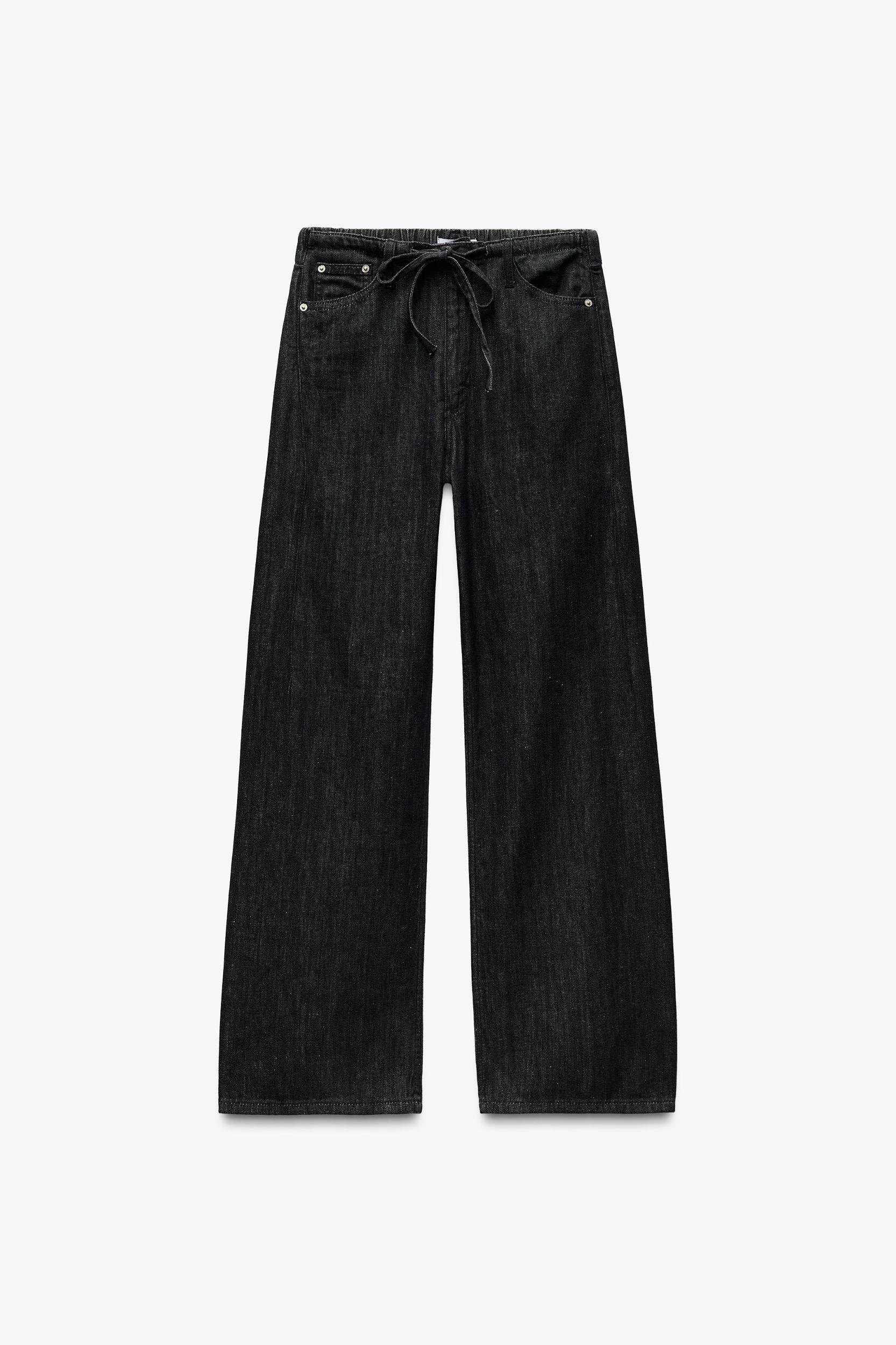 DENIM-EFFECT PAJAMA PANTS Product Image