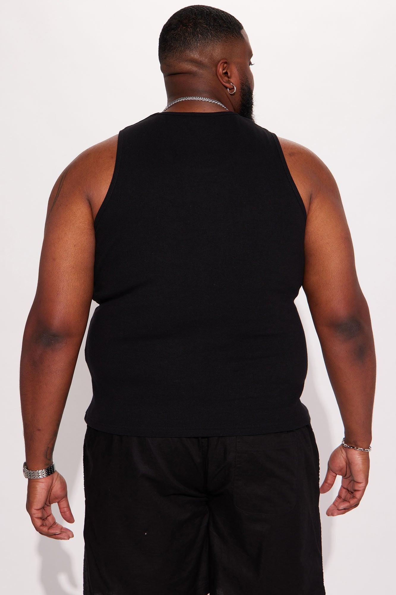 Classic Ribbed Tank Top - Black Product Image
