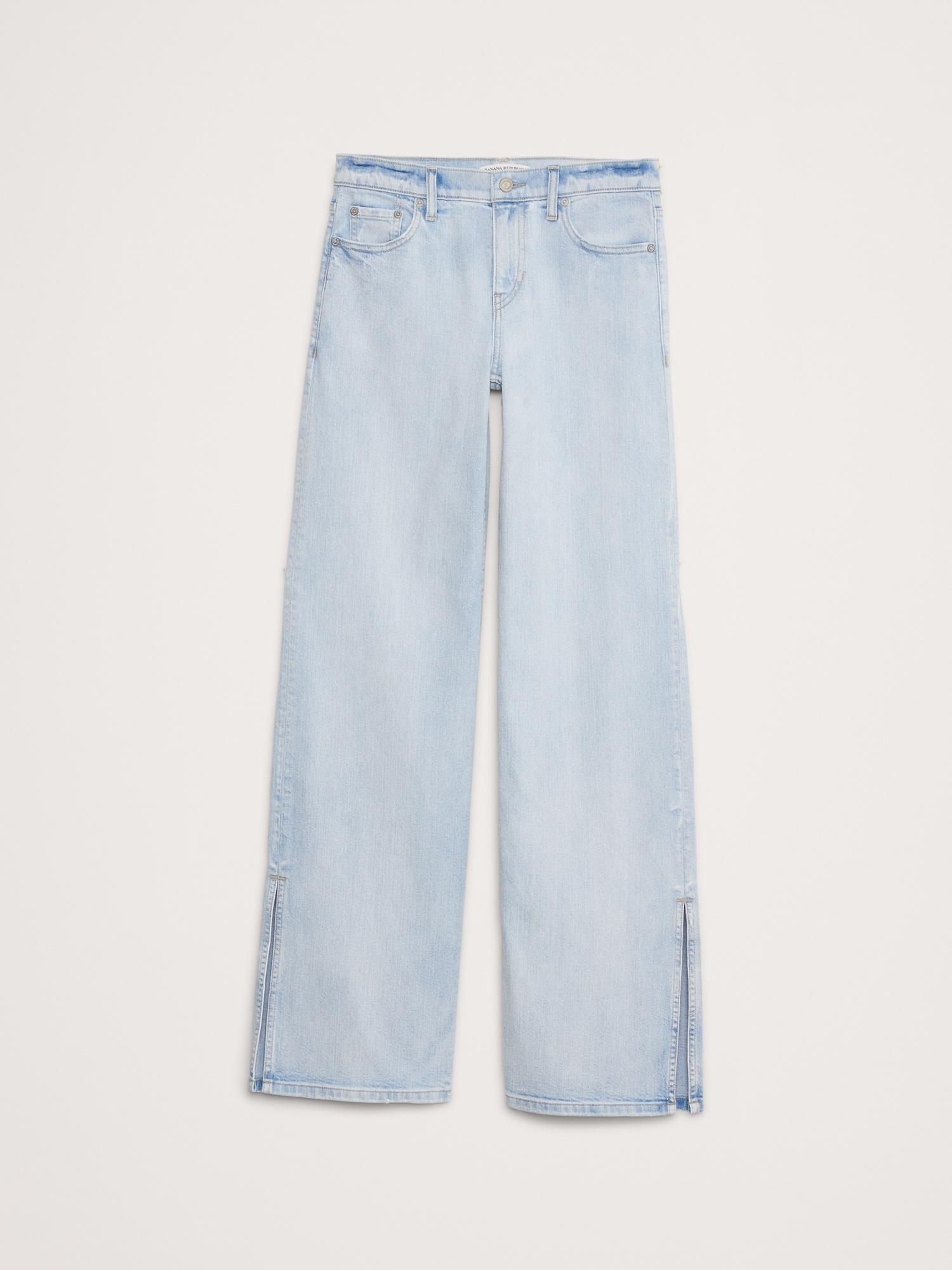 The Icon Classic Mid-Rise Wide-Leg Split-Hem Jean Product Image