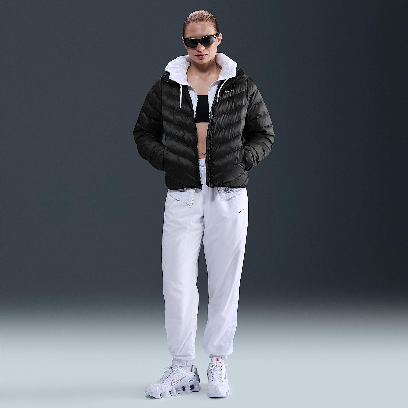 Womens Nike Sportswear Windpuffer Therma-FIT Hooded Puffer | HV2457-010 Product Image