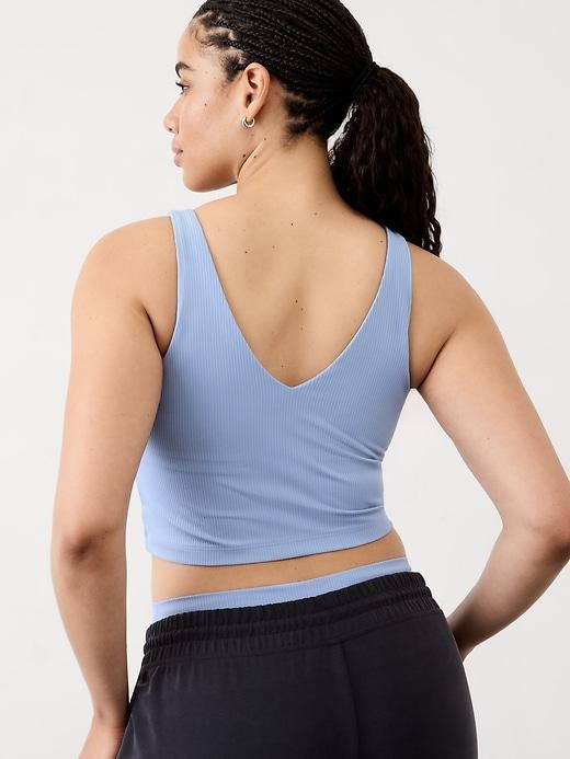 Transcend V Neck Rib Crop Sports Bra A-C Product Image
