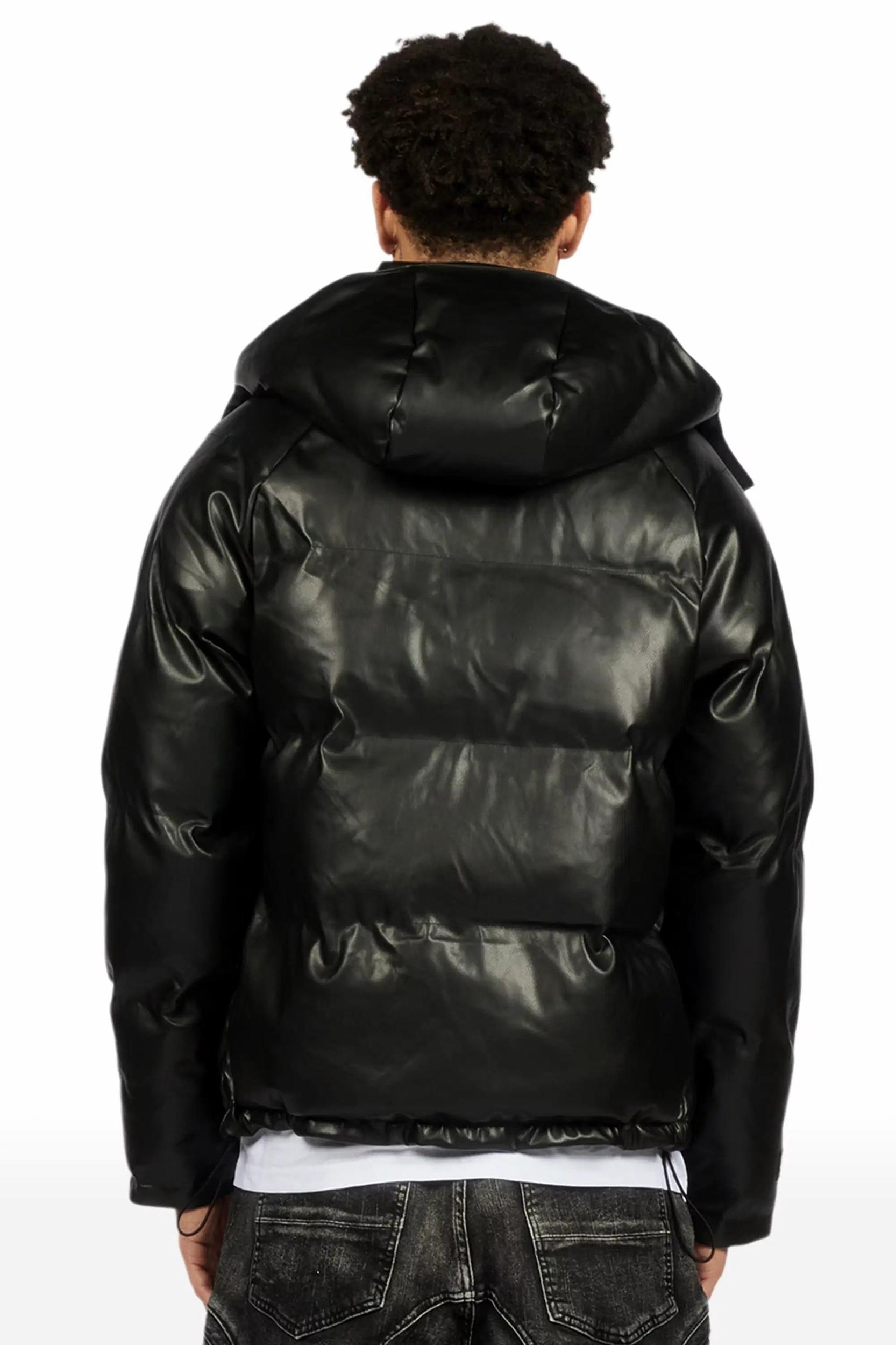 Ravi Black Puffer Jacket Male Product Image