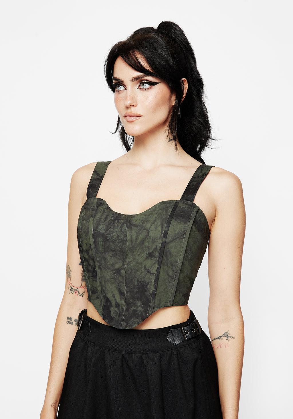 Alessandra Tie Dye Print Corset Top Product Image