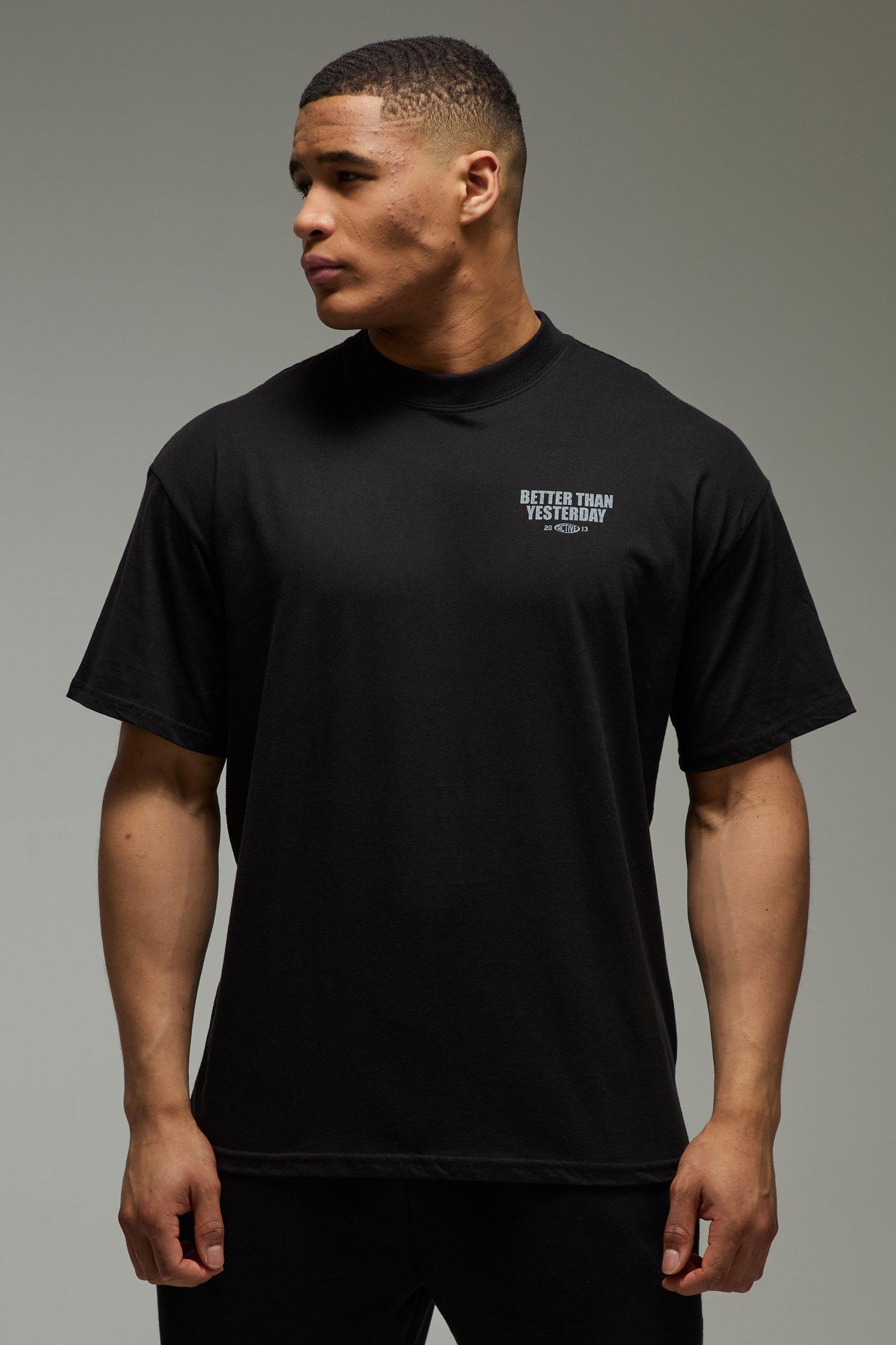 MAN Active Strength and Resistance Oversized T-Shirt | boohooMAN USA Product Image