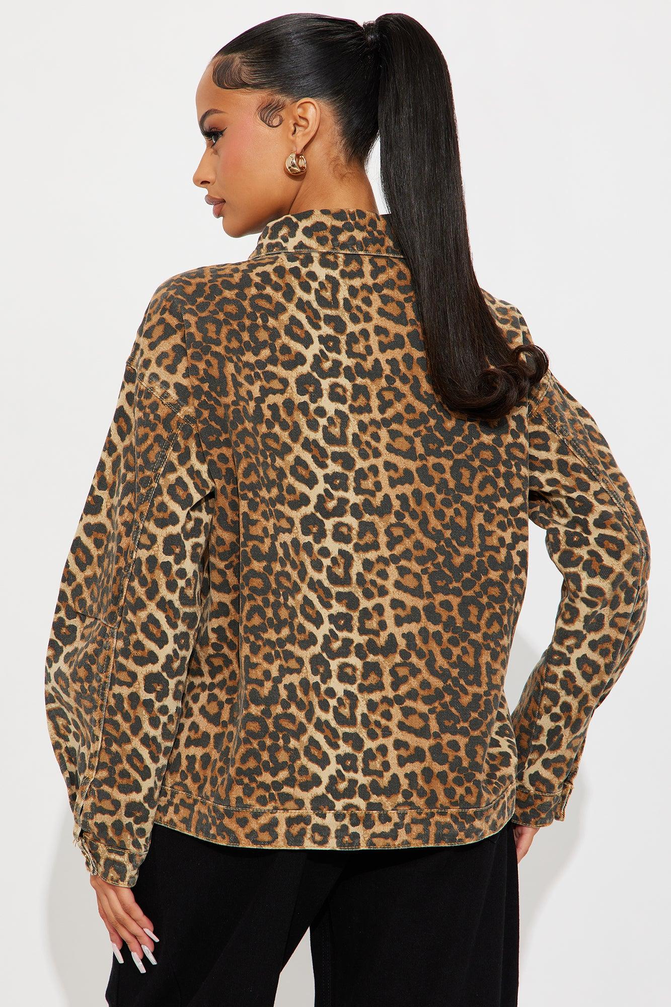Cameron Oversized Leopard Jacket - Brown/combo Female Product Image