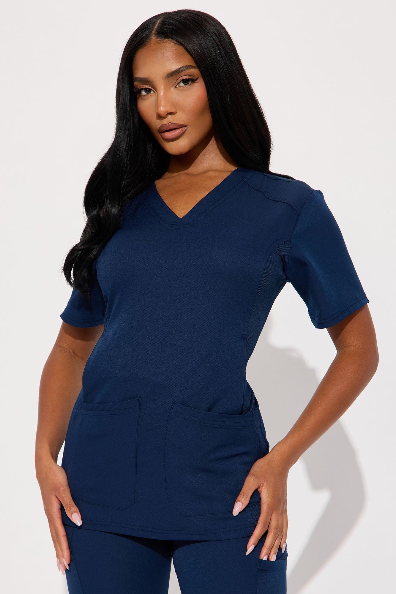 Assist You Stretch Uniform Scrub Jogger Set - Navy Female Product Image