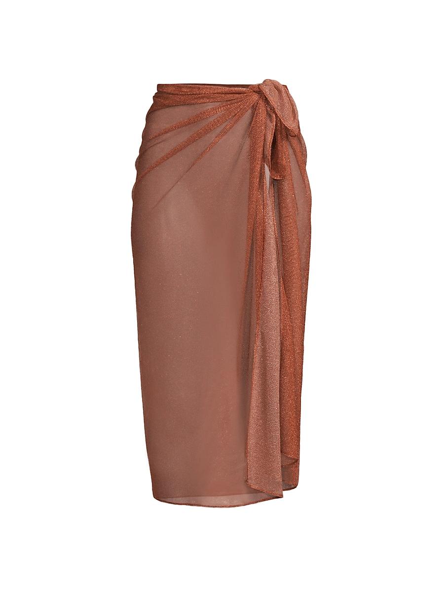 Womens Metallic Mesh Sarong Product Image