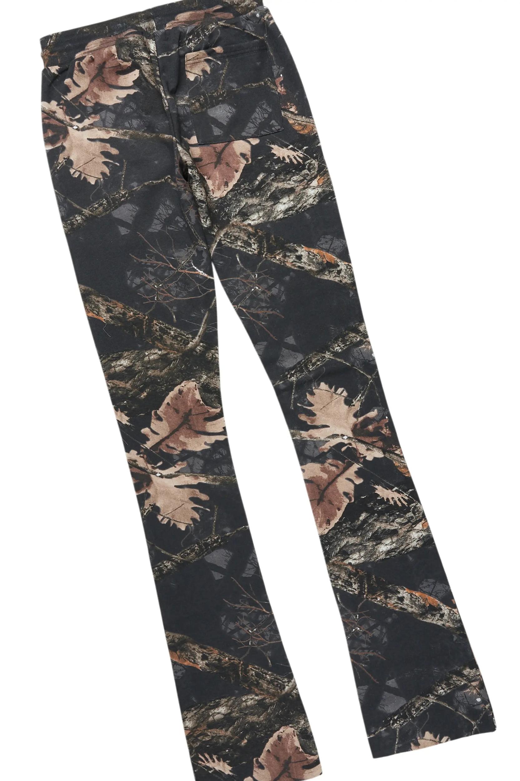 Tabby Black Graphic Stacked Flare Track Set Male Product Image