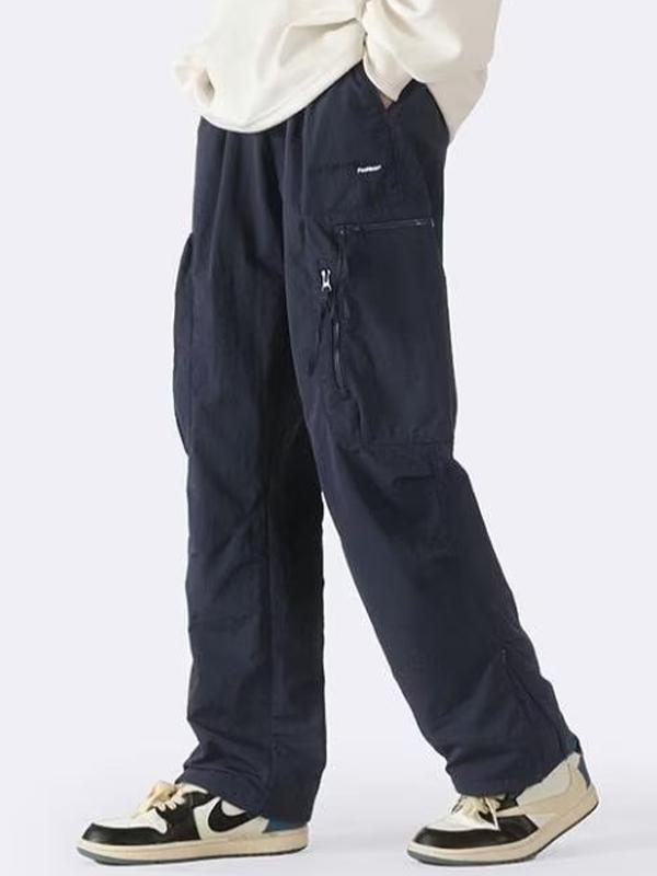 Men's Zip Up Pocket Bound Feet Cargo Pants Product Image