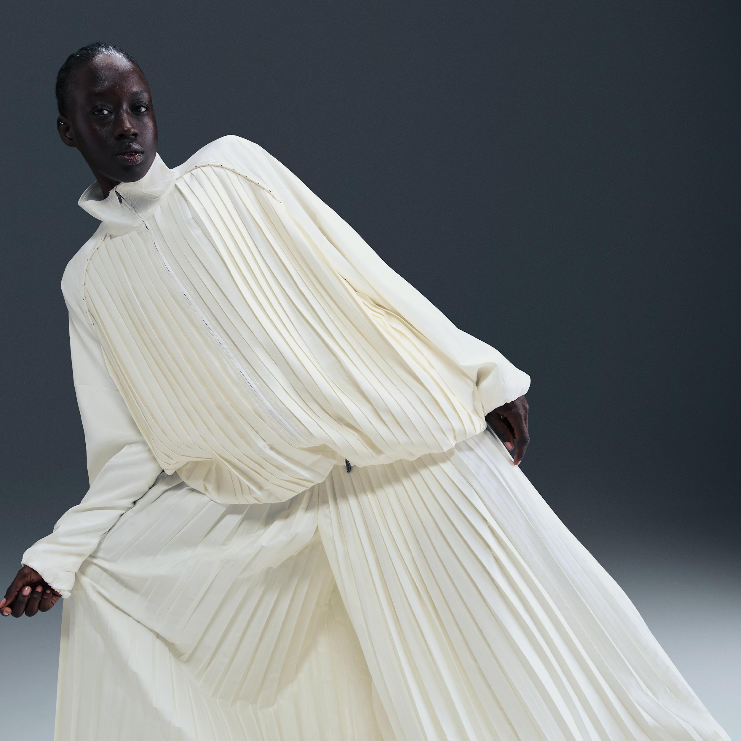 Womens Nike Sportswear Collection Pleated Track Jacket | HJ0516-133 Product Image